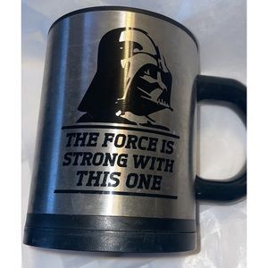 STAR WARS DARTH VADER SELF STIRRING CUP…SILVER AND BLACK